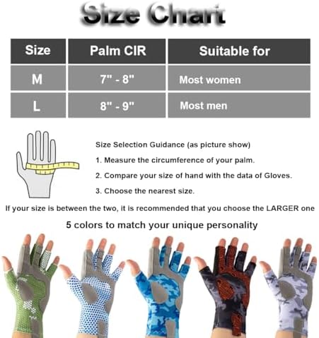 SUJAYU Anti-Slip Silicone Fishing Gloves for Men & Women - UV Sun Protection for Sailing, Kayaking, Paddling, Rowing - Fly Fishing Accessories - Image 6