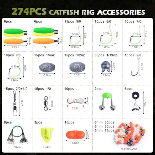Goture Catfish Rig Making Kit,274pcs/300pcs Catfishing Tackle - Image 2