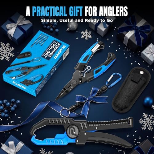 PLUSINNO Fishing Gear, Fishing Tools, Fishing Accessories, Corrosion Resistant Fishing Pliers Kit, Fishing Knife, Floating Fish Lip Gripper Fishing Gifts for Men, Gifts for Fishermen - Image 6