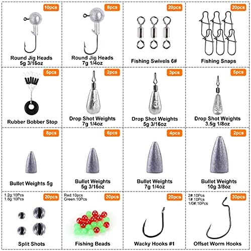 TOPFORT 187/343pcs Fishing Accessories Kit, Organized Fishing Tackle Box with Tackle Included, Fishing Hooks, Fishing Weights Sinkers, Fishing Gear and Equipment, Fishing Gift for Men - Image 2