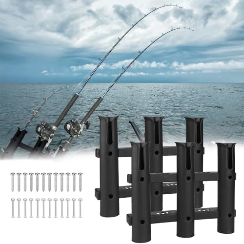 Fishing Rod Holders 6Tubes Boat Rod Holders with Screws - Image 5
