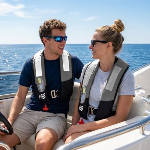 Automatic Inflatable Life Jacket,Preserver PFD for Adults,Life Vest for Adult,Supports Weight up to 330 pounds - Image 6