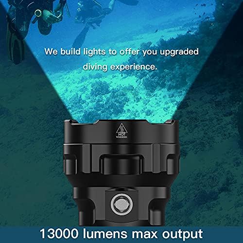 Wurkkos DL70 Dive Light Scuba Diving - 13000lm Super Bright Dive Flashlight 150m IPX8 Waterproof Torch LED Submarine Flashlight - Underwater Flashlight for Diving 4 Mode for Underwater Activity - Image 2