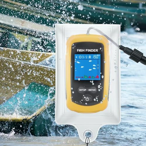 Portable Wired Fish Finder Ice Kayak Fishing Gear Water Depth Finder Handheld Fishfinder LCD Display Sonar Transducer - Image 3