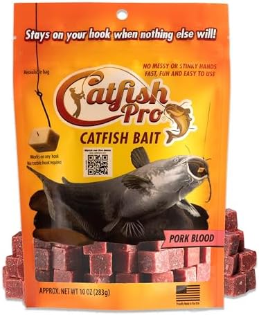 Catfish Pro Catfish Bait - 10oz Bag with 80pcs | Irresistible Scent for Catfish | Mess-Free, Stays On Your Hook When Nothing Else Will | Great for Rod, Reel, Trotline, Jugs & Yoyos Fishing by CatfishPro