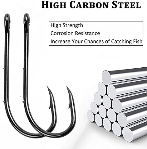 Baitholder Fishing Hooks Barbed Shank Beak Bait Holder Hooks Black Carbon Steel Offset Jig Fishing Hooks Saltwater Freshwater - Image 6