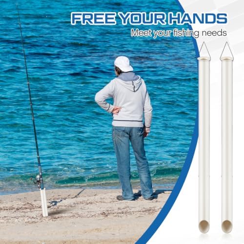 DoubleFill Tubular Sand Spikes for Surf Fishing PVC Surf Shore and Beach Fishing Rod Holder Sand Spike for Beaches, Rivers and Sandy Beaches - Image 5