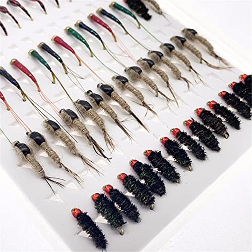 OutdoorFishing Fly Fishing Flies Kit Fly Assortment Trout Bass Fishing with Fly Box, 33/48/72/100/114/148pcs with Dry/Wet Flies, Nymphs, Streamers, Popper - Image 7