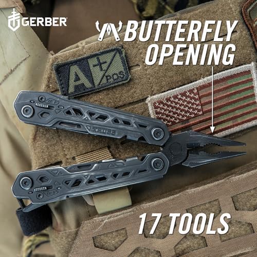 Gerber Truss 17-in-1 EDC Multitool Pliers, Pocket Knife with Sheath, Black - Image 3
