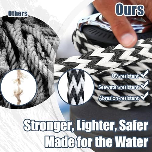 Boat Tow Rope 60ft 1-6 Riders, Floating Ropes for Towable Tubes - Image 5