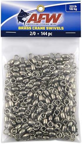 AFW Brass Crane Fishing Swivels Heavy Duty Barrel Tackle by AFWFishingBrands