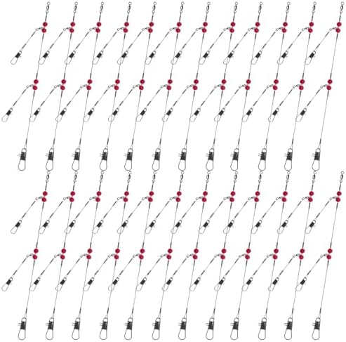 Narcissus Double Drop Saltwater Fishing Rig –2 Hook Bottom Rigs with Swivels & Snaps, Pre-Tied Surf Pier Boat Leader Line for Snapper, Bass, Mackerel, Catfish by Narcissus