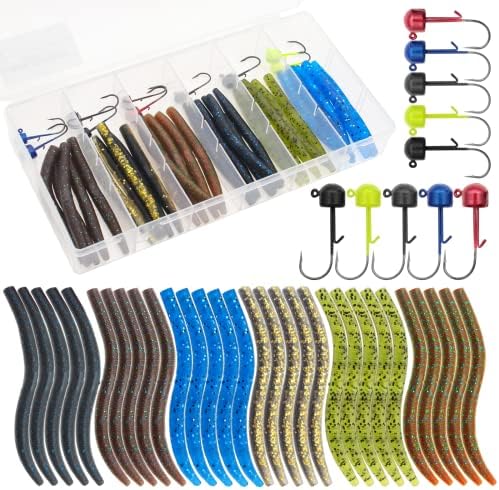 Senko Worms 40/133Pcs Fishing Soft Plastic Bait Bass Fishing Lures by Gefischtter