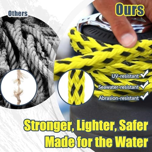 Boat Tow Rope 60ft 1-6 Riders, Floating Ropes for Towable Tubes - Image 5