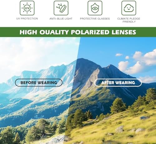 Fanshen Square Polarized Sunglasses for Men, 3 Pack Lightweight UV Protection Sun Glasses for Driving Fishing Golf - Image 7