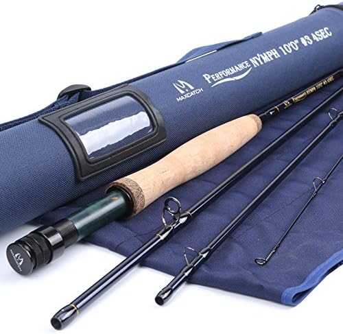 M MAXIMUMCATCH Maxcatch Performance Nymph Fly Fishing Rod in 2/3/4wt: 10ft/11ft, IM10 Carbon, AAA Cork Handle, Rod Tube and Combo Set Available by Maxcatch