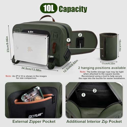Goture Waterproof Fishing Waist Pack, IPX8 840D TPU Large Tackle Bag - Image 5