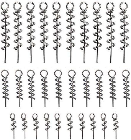 Soft Lure Bait Spring Twist Lock,100pcs Fishing Crank Hook Centering Pin Soft Lure Bait Worm Crank Swimbait Keeper Needle Springs Screw Lock Fixed Latch - Image 2