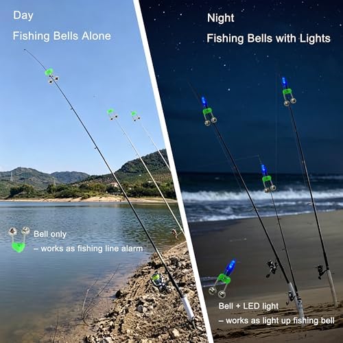 Fishing Bells with Lights, 30 Pcs Combo Set for Night Fishing Alarms - Image 2