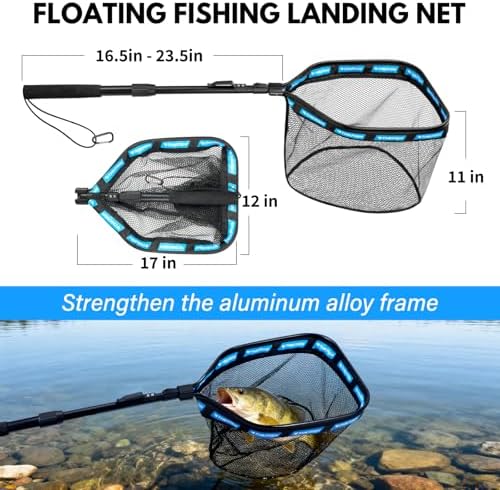 THKFISH Telescoping Fishing Rod and Reel Combo with Fishing net, Carbon Fiber Travel Fishing Pole Spinning Reel Kit with Fishing Lures, Fishing Tools Kit for Men - Image 5
