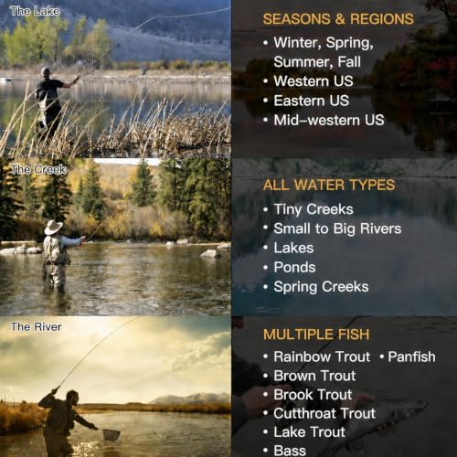 Fly Fishing Flies Kit, Dry Wet Nymph, Sizes 8-18, Trout Bass Panfish - Image 6