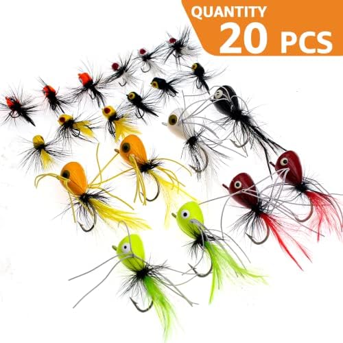 Fly Fishing Poppers Dry Flies Topwater Lures Bass Trout Kit Pro XL - Image 2
