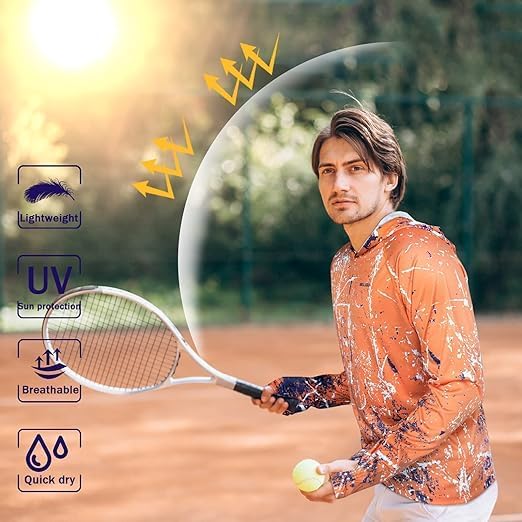 Men's UPF 50+ Sun Protection Hoodie, Long Sleeve Fishing Shirt - Image 4