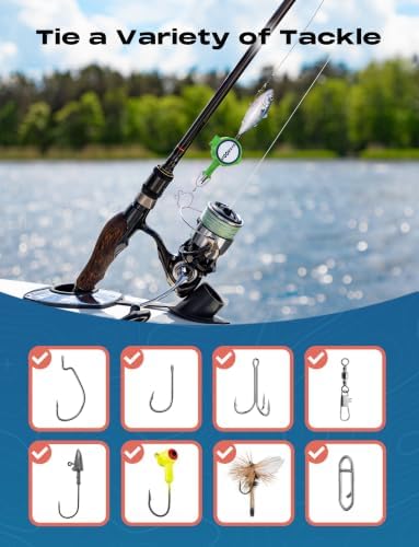 HOOK-EZE Fishing Knot Tying Tool | Protect from Fish Hooks | Tie Fishing Knots Easily | Cool Gadgets for Fishermen | Ice Fly Fishing | Fishing Accessories for Beginner Anglers | Nail Knot Tool - Image 5