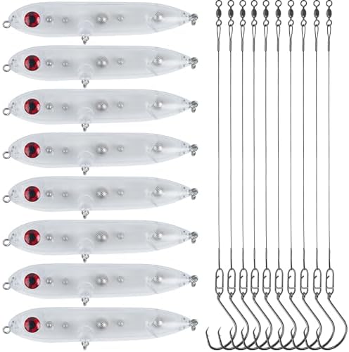 Catfish Rig, Demon Dragon Rattling Line Float Lure with Steel Leaders Circle Hooks Rigs, Bank Fishing Spook Rattle Float Santee Rig Catfishing Tackle by JSHANMEI