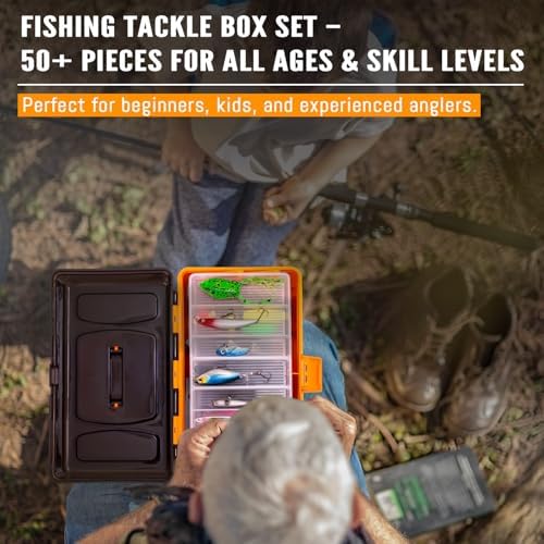 Large 3-Layer Fishing Tackle Box Lures with Tackle Included 448 Pcs - Image 3
