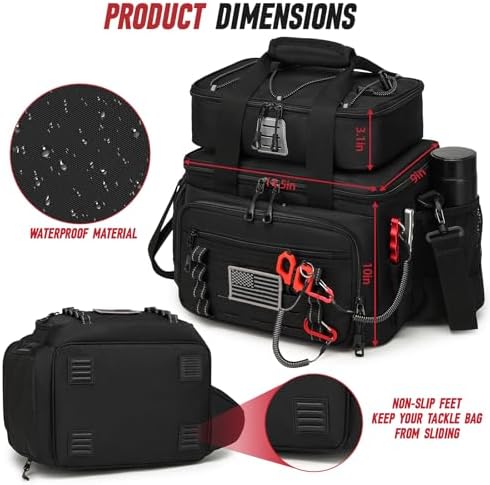 Fishing Tackle Bag, Detachable Fishing Reels Storage Pouch, Fishing Gear Organizer, Adjustable Shoulder Strap Fishing Bags for Saltwater & Freshwater - Image 5
