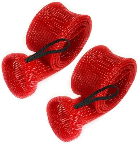 Reaction Tackle Rod Socks, Fishing Rod Sleeves and Covers for Spinning and Casting Rods, Breathable Mesh Rod Protectors with Elastic Band (2-Pack) by ReactionTackle