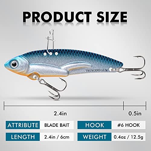 TRUSCEND Metal Fishing Jigs Lures with Hand-Polished, Colorfully Reflective Lead Fishing Spoons Glow Hard Swimbaits for Bass, Walleye, Trout, Salmon, Freshwater & Saltwater Fishing Gear Gifts for Men - Image 6