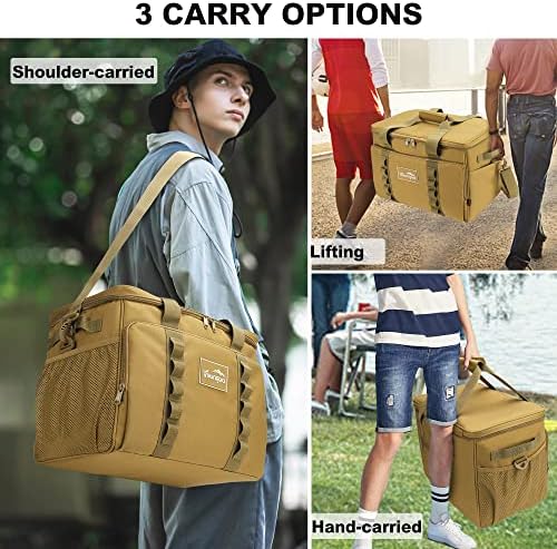 48 Can Insulated Soft Sided Collapsible Cooler Bag Ice Chest - Image 5