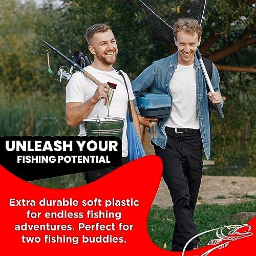 DeLong Lures 6" KILR Worm – Made in USA Weedless Pre-Rigged Soft Plastic Swimbaits, Extra Durable Bass Fishing Lures for Pike and More, 5-Pack Variety - Image 6