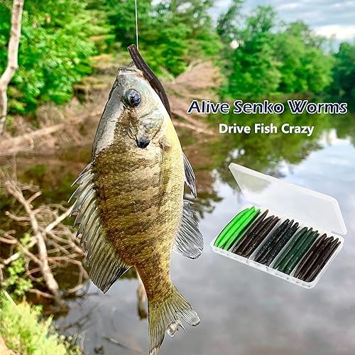 4"/5" Senko Worms Kit, Salt Impregnated Soft Plastic Lures - Image 2