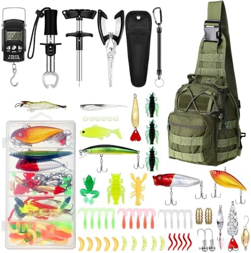 Sosation 134 Pcs Fishing Tool Beginner Starter Kit by Sosation