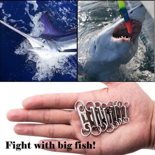 FishTrip Heavy Duty Swivels, 10pcs Big Game Bullet Swivels Saltwater - Image 6