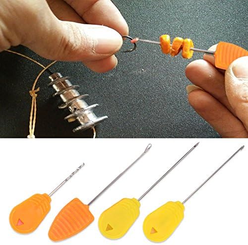 Carp Fishing Bait Needles, Portable Baiting Drill Stringer Hook Needles Set Hair Rigs Making Tool (4Pcs) - Image 2