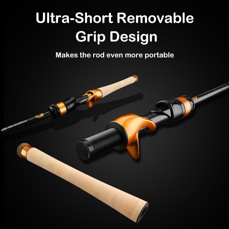 PURELURE Travel Telescopic Fishing Rods, Collapsible Fishing Pole 6ft/7ft - Image 6