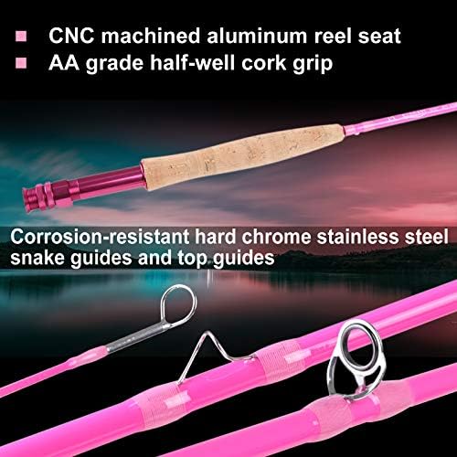 Maxcatch Women's Elegant Pink Fly Fishing Rod: 2/5-weight with Rod Tube - Image 2