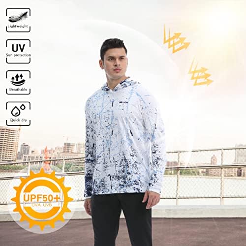 Men's UPF 50+ Sun Protection Hoodie, Long Sleeve Fishing Shirt - Image 5