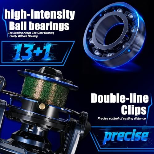 SOUGAYILANG Surf Fishing Rod and Reel Combo, Heavy 3-Piece Travel Spinning Rod with Reel for Red Drum, Striped Bass, Beach & Saltwater Fishing(9'/10'/11'/12') - Image 4