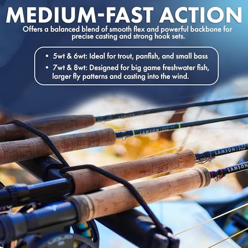 LAMSON Liquid Moderate/Medium-Fast Action Fly Fishing Rod, All-Water - Image 6