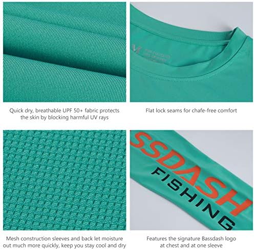 BASSDASH Fishing T Shirts for Men UV Sun Protection UPF 50+ Long Sleeve Tee T-Shirt - Image 4