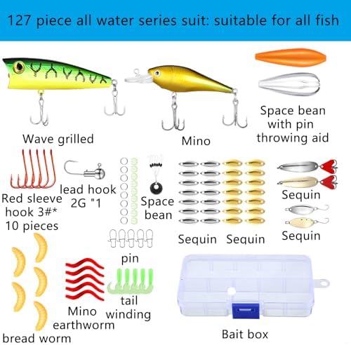 Sosation 134 Pcs Fishing Tool Beginner Starter Kit - Image 2