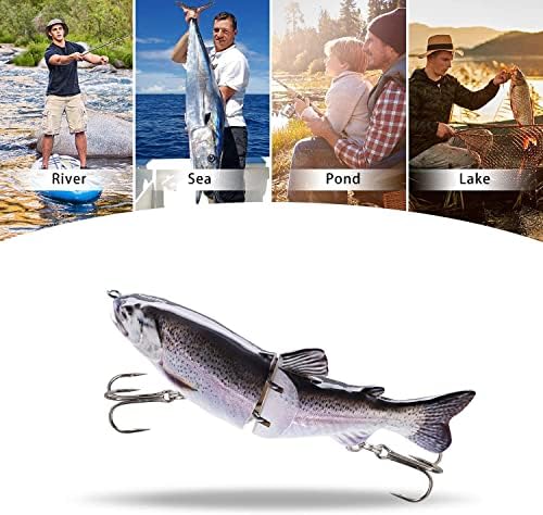 TRUSCEND Swimmax Easy Catch Fishing Lures with BKK Hooks, Wiggling, Vibrating, Rattling and Gurgling for More Bite, Heavy-Duty Dyneema Fiber Jointed Swimbaits for Bass, Trout, Walleye, Crappie, Pike - Image 6