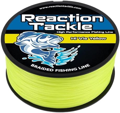 Reaction Tackle Braided Fishing Line - Pro Grade Power Performance for Saltwater or Freshwater Fish - Colored Fishing Line Braid for Extra Visibility by ReactionTackle