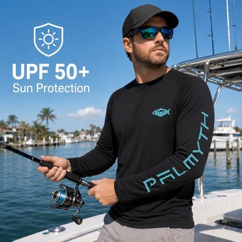 Palmyth Fishing Shirts for Men Long Sleeve UPF 50+ T Shirt Sun Protection - Image 5