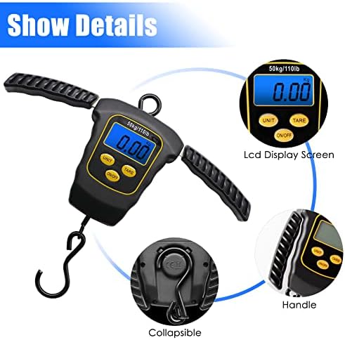 Fish Scale 110lbs/50kg Waterproof Hanging Fishing Portable Weight Scale - Image 2